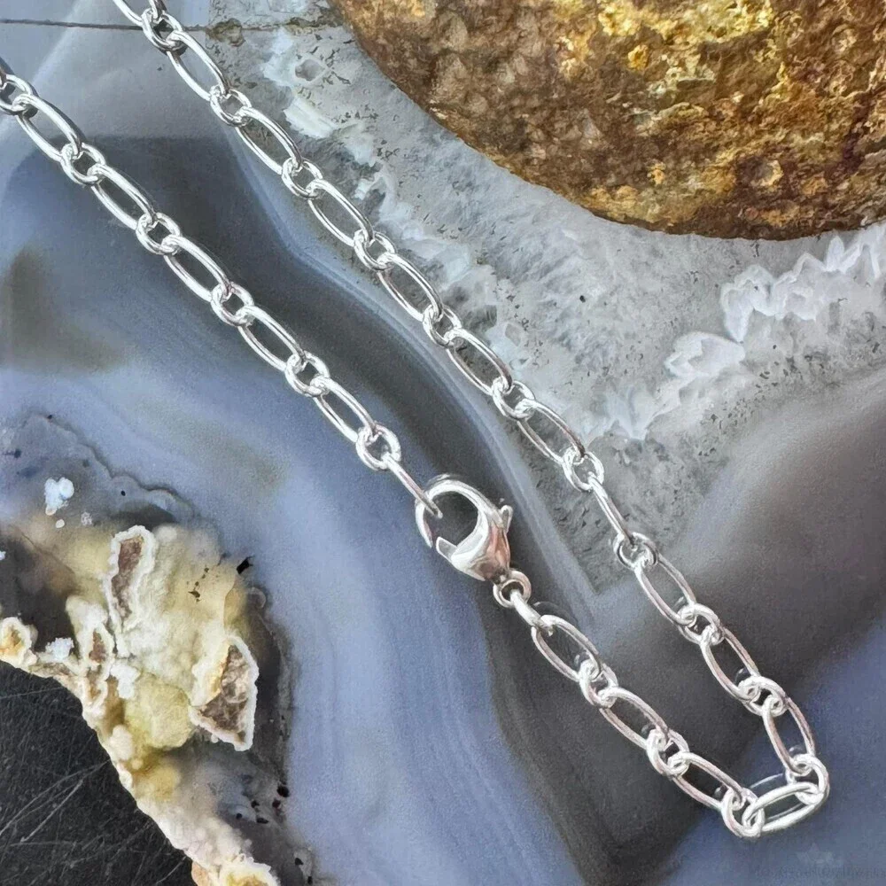 Native American Sterling Silver 5 Oval Pink Conch Naja Pendant W/Chain For Women - Picture 6 of 10